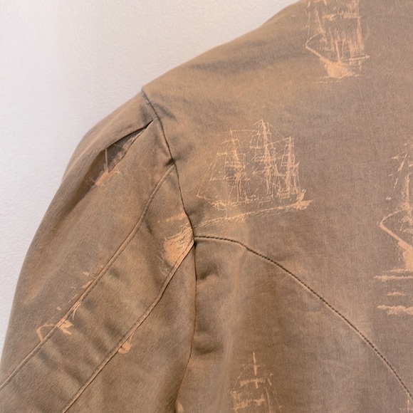 Bolongaro Trevor Peplum Jacket. Size M. Colour Light Olive/Cream. - Picture 6 of 9